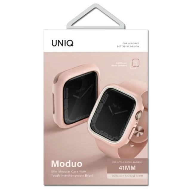 Чохол Uniq Moduo для Apple Watch 4/5/6/7/8/SE 40 | 41 mm Blush White (UNIQ-41MM-MDPNKWHT)