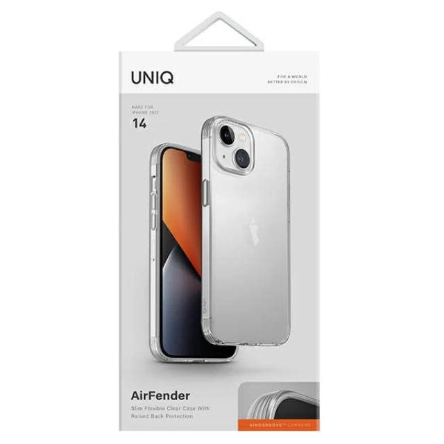 Чохол Uniq Air Fender для iPhone 14 Nude Transparent (UNIQ-IP6.1(2022)-AIRFNUD)