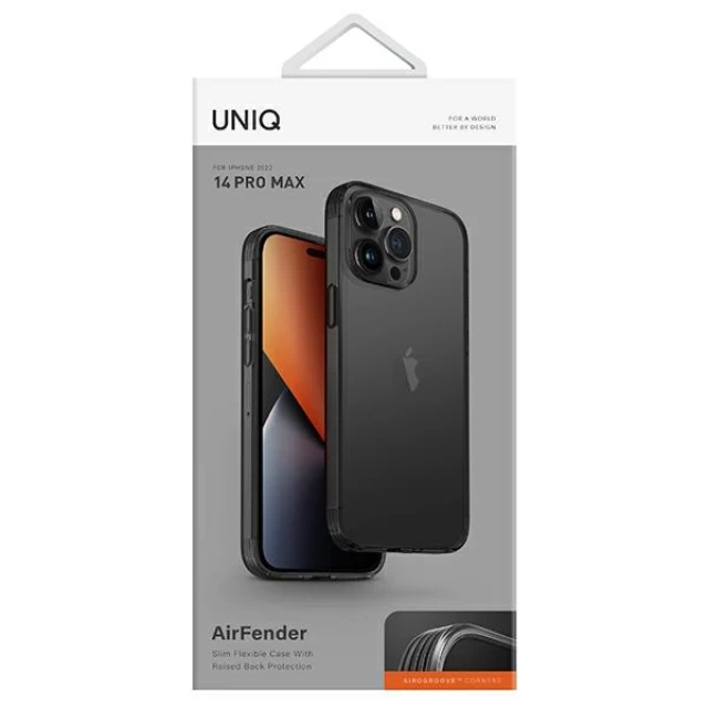 Чехол Uniq Air Fender для iPhone 14 Pro Max Smoked Grey Tinted (UNIQ-IP6.7PM(2022)-AIRFGRY)