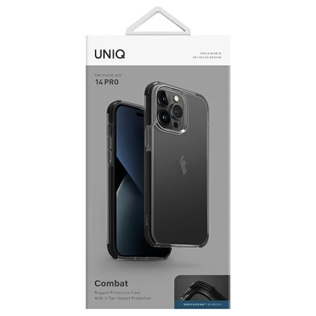 Чехол Uniq Combat для iPhone 14 Pro Carbon Black (UNIQ-IP6.1P(2022)-COMBLK)