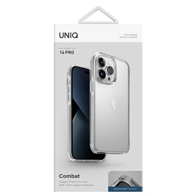 Чохол Uniq Combat для iPhone 14 Pro Crystal Clear (UNIQ-IP6.1P(2022)-COMCLR)