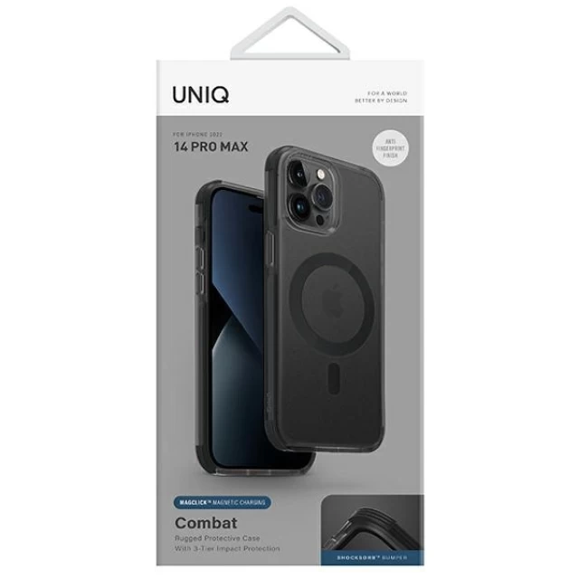 Чохол Uniq Combat для iPhone 14 Pro Max Charcoal with MagSafe (UNIQ-IP6.7PM(2022)-COMAFMCHR)