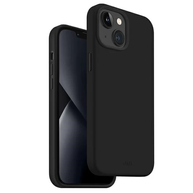 Чехол Uniq Lino для iPhone 14 Midnight Black (UNIQ-IP6.1(2022)-LINOBLK)