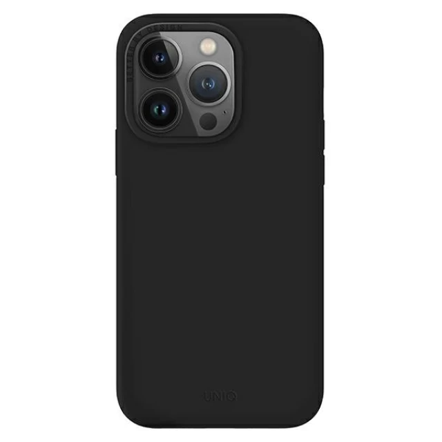 Чохол Uniq Lino для iPhone 14 Pro Max Midnight Black (UNIQ-IP6.7PM(2022)-LINOBLK)