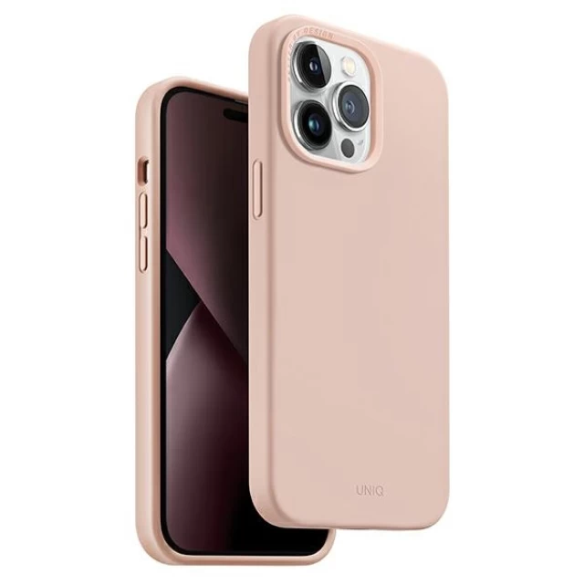 Чохол Uniq Lino для iPhone 14 Pro Max Blush Pink (UNIQ-IP6.7PM(2022)-LINOPNK)