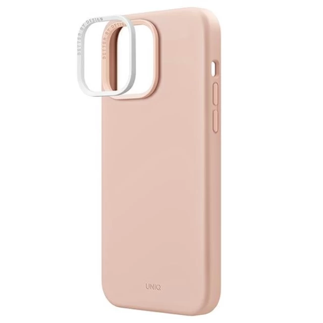 Чехол Uniq Lino Hue для iPhone 14 Pro Blush Pink with MagSafe (UNIQ-IP6.1P(2022)-LINOHMPNK)