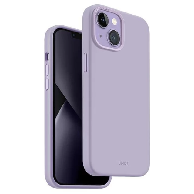 Чохол Uniq Lino для iPhone 14 Lilac Lavender (UNIQ-IP6.1(2022)-LINOLAV)