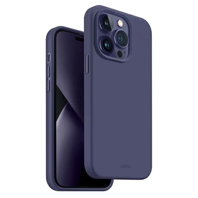 Чохол Uniq Lino для iPhone 14 Pro Max Purple Fig (UNIQ-IP6.7PM(2022)-LINOPUR)