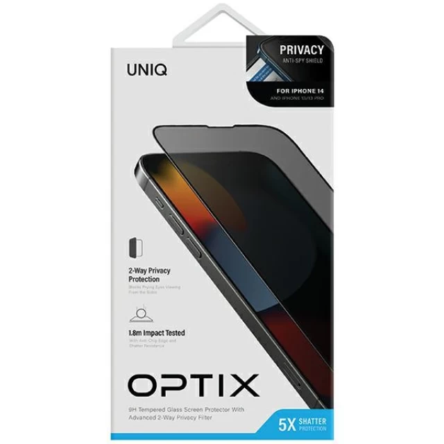 Защитное стекло UNIQ Optix Privacy для iPhone 14 (UNIQ-IP6.1(2022)-PRIVACY)