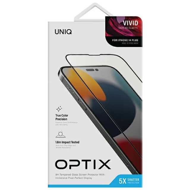 Захисне скло UNIQ Optix Vivid для iPhone 14 Plus (UNIQ-IP6.7M(2022)-VIVDCLEAR)