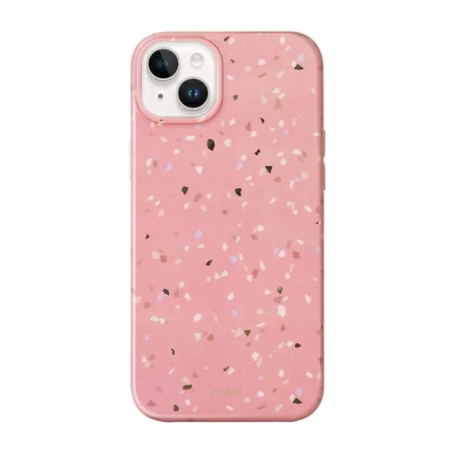 Чохол Uniq Coehl Terrazzo для iPhone 14 Coral Pink (UNIQ-IP6.1(2022)-TEZCPK)