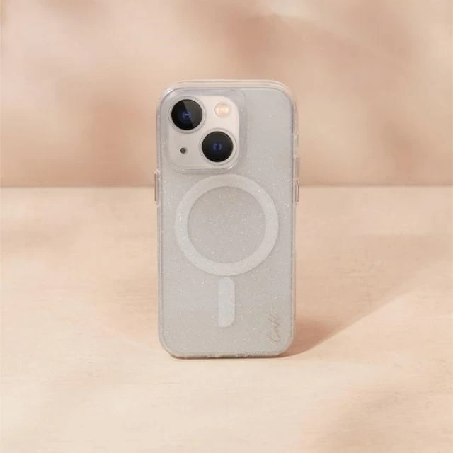 Чехол Uniq Coehl Lumino для iPhone 14 Sparkling Silver with MagSafe (UNIQ-IP6.1(2022)-LUMSSIL)