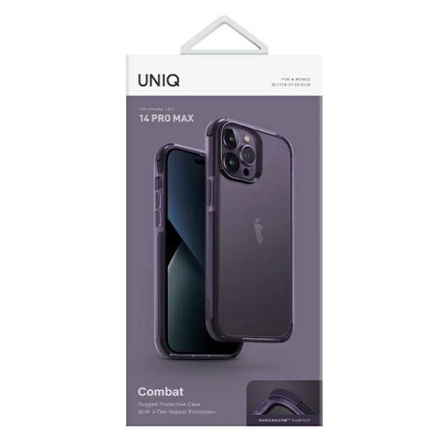 Чехол Uniq Combat для iPhone 14 Pro Max Fig Purple (UNIQ-IP6.7PM(2022)-COMPUR)