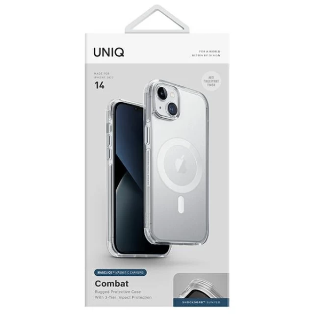 Чехол Uniq Combat для iPhone 14 Satin Clear with MagSafe (UNIQ-IP6.1(2022)-COMAFMSCL)