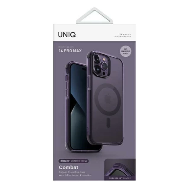 Чохол Uniq Combat для iPhone 14 Pro Max Fig Purple with MagSafe (UNIQ-IP6.7PM(2022)-COMAFMPUR)