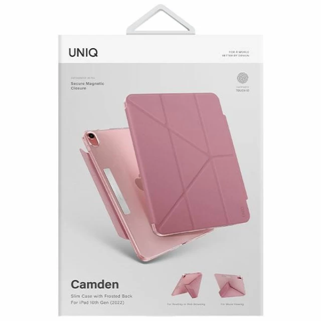 Чехол Uniq Camden для iPad 10.9 2022 Rouge Pink (UNIQ-PDP10G(2022)-CAMRPK)