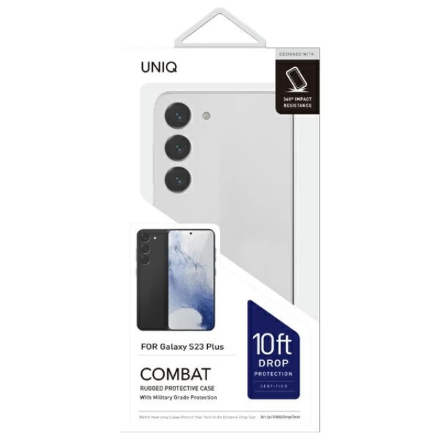 Чохол UNIQ Combat для Samsung Galaxy S23 Plus (S916) Carbon Black (UNIQ-GS23PHYB-COMBLK)
