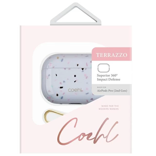Чохол для навушників UNIQ Coehl Terrazzo для AirPods Pro 2 Sandstone (UNIQ-AIRPODSPRO2-TEZSSTN)