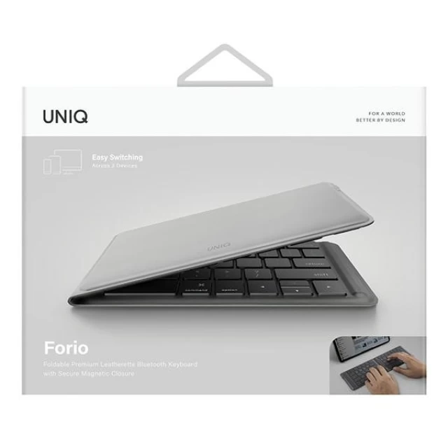 Клавіатура бездротова Uniq Forio Chalk Grey (Uniq-FORIO-GREY)