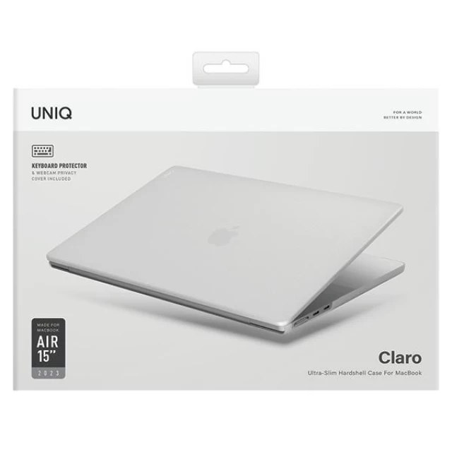 Чохол Uniq Claro для MacBook Air M2 15.3 (2023) Dove Matte Clear (Uniq-MA15(2023)-CLAROMCLR)