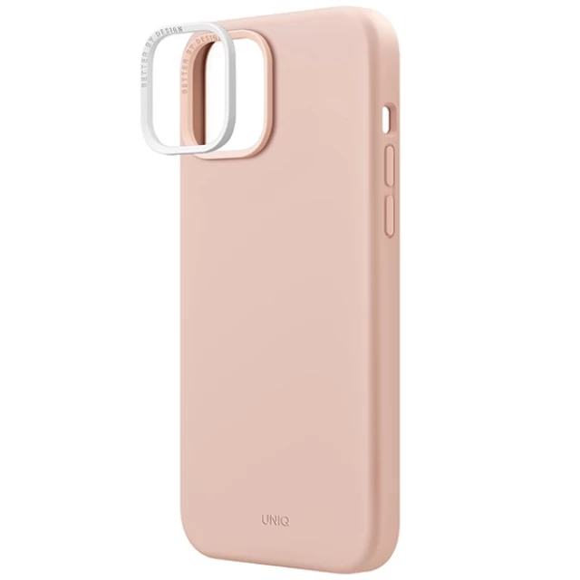 Чехол Uniq Lino Hue для iPhone 15 Blush Pink with MagSafe (Uniq-IP6.1(2023)-LINOHMPNK)
