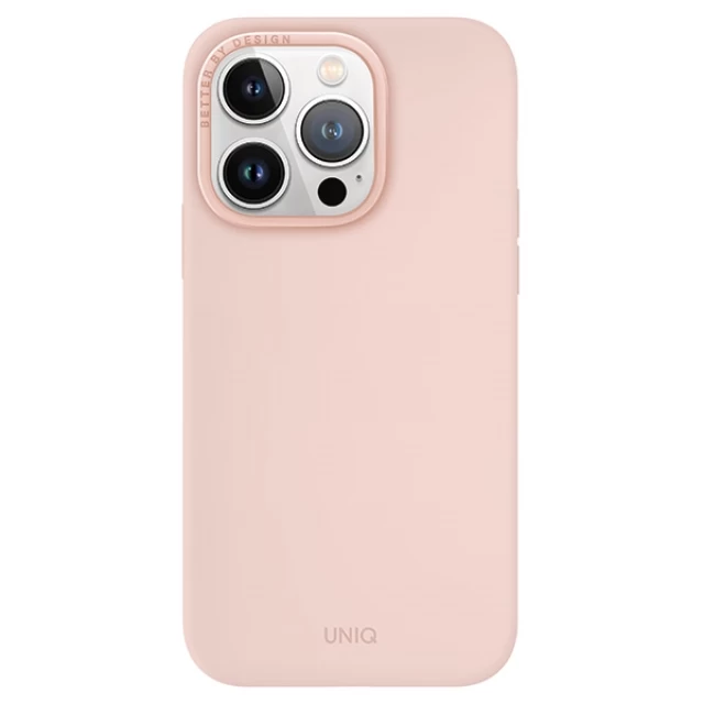 Чехол Uniq Lino Hue для iPhone 15 Pro Blush Pink with MagSafe (Uniq-IP6.1P(2023)-LINOHMPNK)