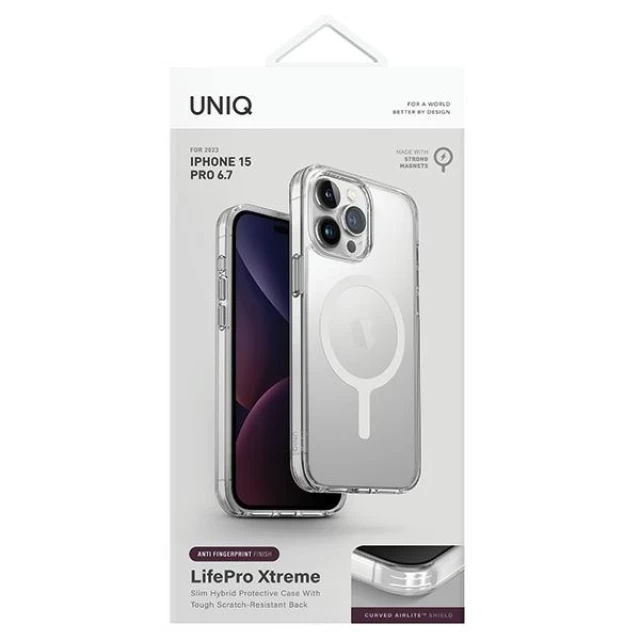 Чехол Uniq LifePro Xtreme для iPhone 15 Pro Max Frost Clear with MagSafe (Uniq-IP6.7P(2023)-LXAFMCLR)