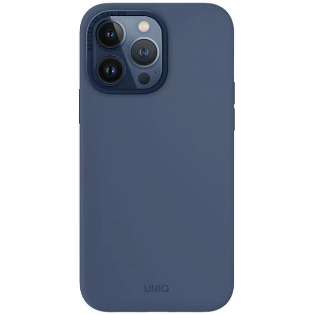 Чехол Uniq Lino Hue для iPhone 15 Pro Max Navy Blue with MagSafe (Uniq-IP6.7P(2023)-LINOHMBLU)