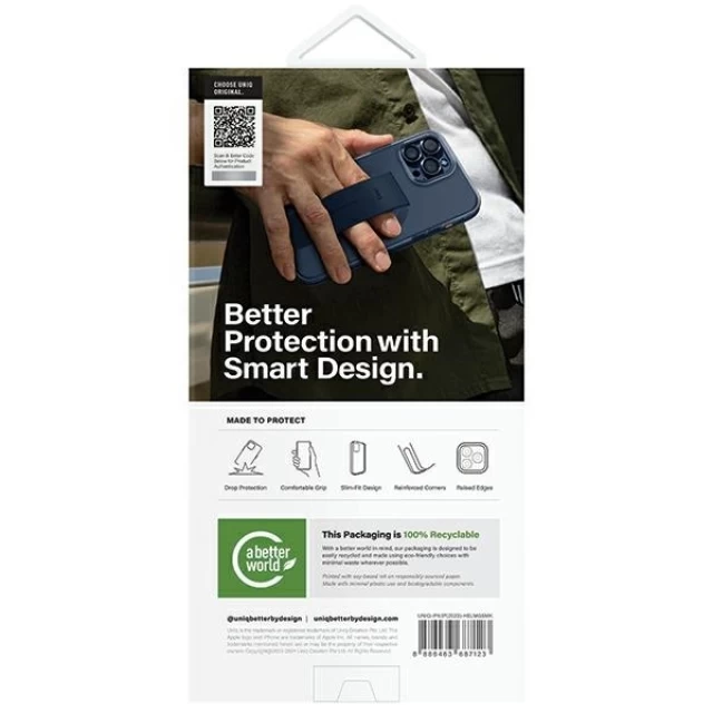 Чехол UNIQ Heldro Mag для iPhone 15 Pro Vapour Smoke with MagSafe (UNIQ-IP6.1P(2023)-HELMGSMK)