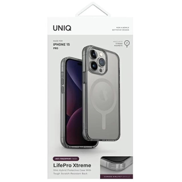 Чехол Uniq LifePro Xtreme для iPhone 15 Pro Frost Grey with MagSafe (UNIQ-IP6.7P(2023)-LXAFMFGRY)