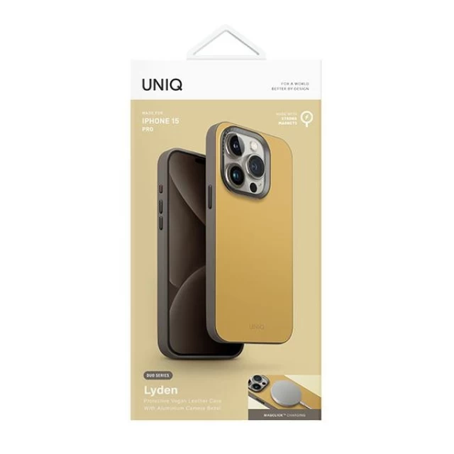 Чехол UNIQ Lyden DS для iPhone 15 Pro Yellow Grey with MagSafe (UNIQ-IP6.1P(2023)-LDSCYELFGRY)