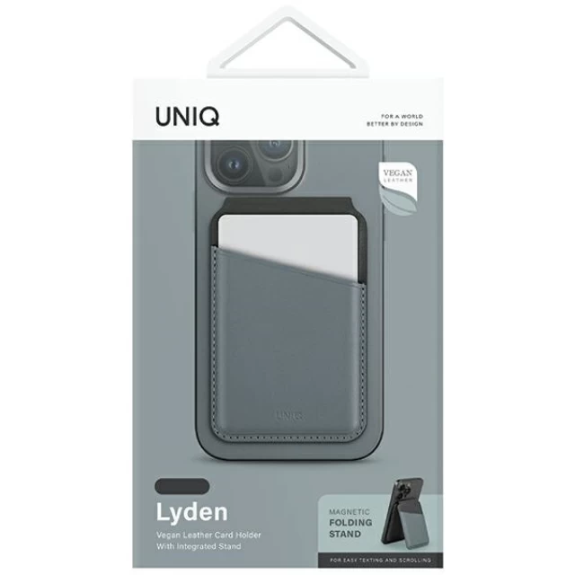 Кошелек UNIQ Lyden DS Magnetic FRID Washed Blue/Black with MagSafe (UNIQ-LYDENDS-WBLUBLK)