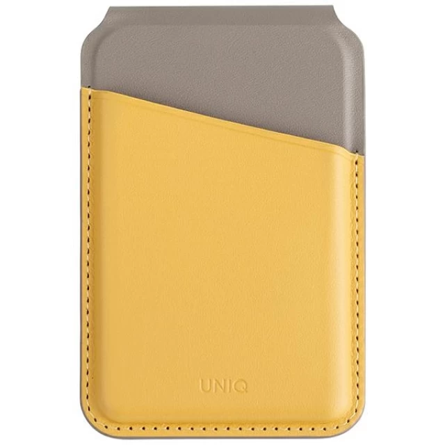 Гаманець UNIQ Lyden DS Magnetic FRID Canary Yellow/Flint Grey with MagSafe (UNIQ-LYDENDS-CYELFGRY)