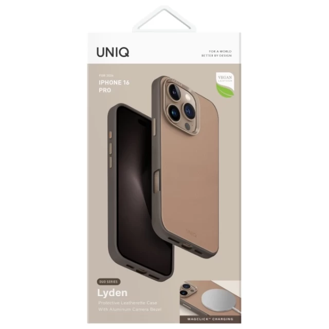 Чохол UNIQ Lyden DS для iPhone 16 Pro Flint Grey with MagSafe (UNIQ-IP6.3P(2024)-LDSNATFGRY)