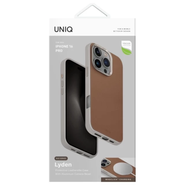 Чохол UNIQ Lyden DS для iPhone 16 Pro Carmel Ivory with MagSafe (UNIQ-IP6.3P(2024)-LDSCMLIVY)