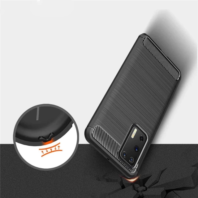 Чохол HRT Carbon Case для Huawei P40 Black (9111201899025)