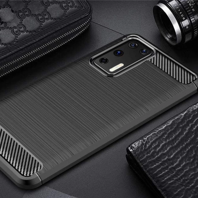 Чехол HRT Carbon Case для Huawei P40 Black (9111201899025)