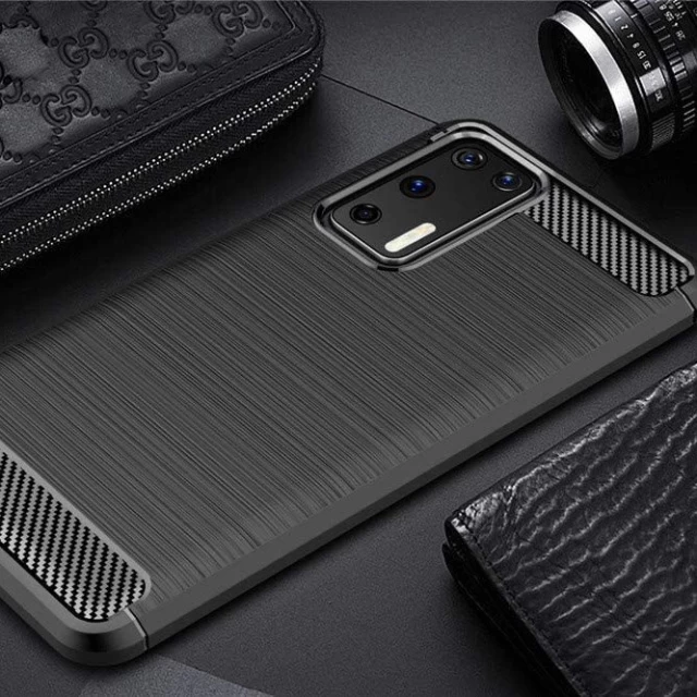 Чохол HRT Carbon Case для Huawei P40 Black (9111201899025)