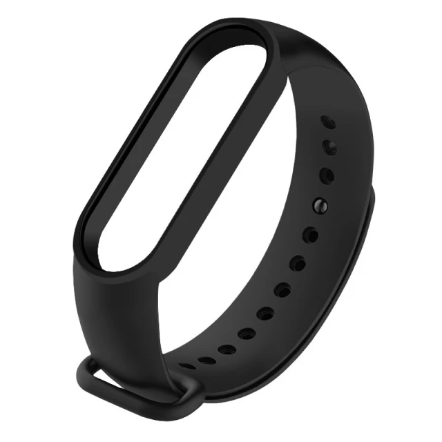 Ремінець HRT Silicone Wristband Strap для Xiaomi Mi Band 5 Black (9111201906655)