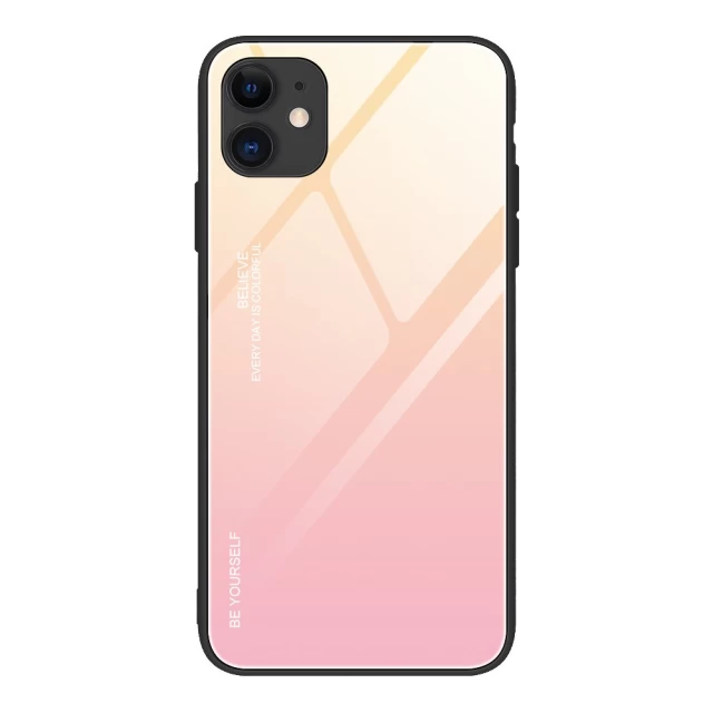 Чехол HRT Gradient Glass для iPhone 12 | 12 Pro Pink (9111201911277)