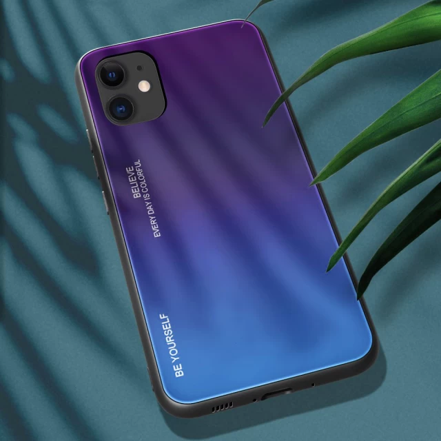 Чохол HRT Gradient Glass для iPhone 12 | 12 Pro Green/Purple (9111201911284)