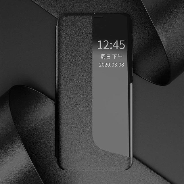 Чехол HRT Eco Leather View Case для Huawei P40 Lite E Black (9111201913882)