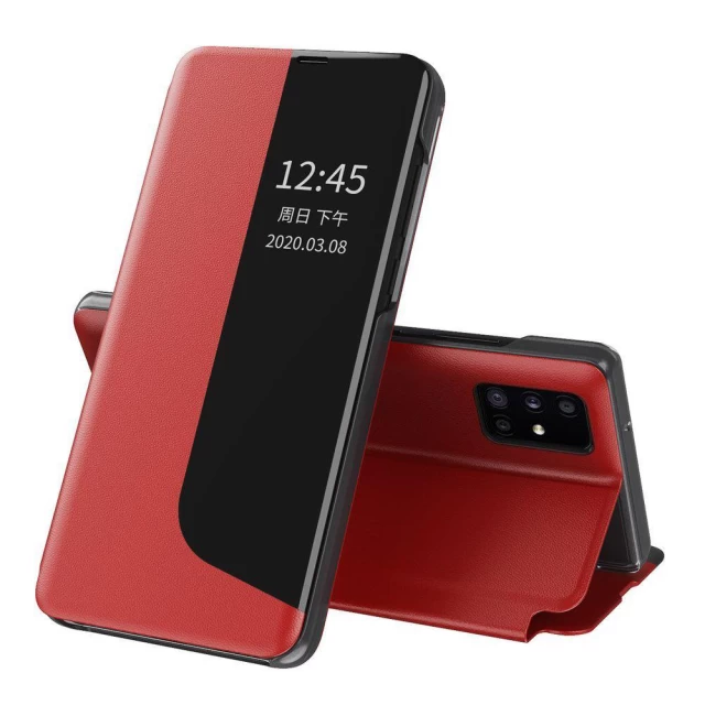 Чехол HRT Eco Leather View Case для Huawei P40 Lite E Red (9111201913936)