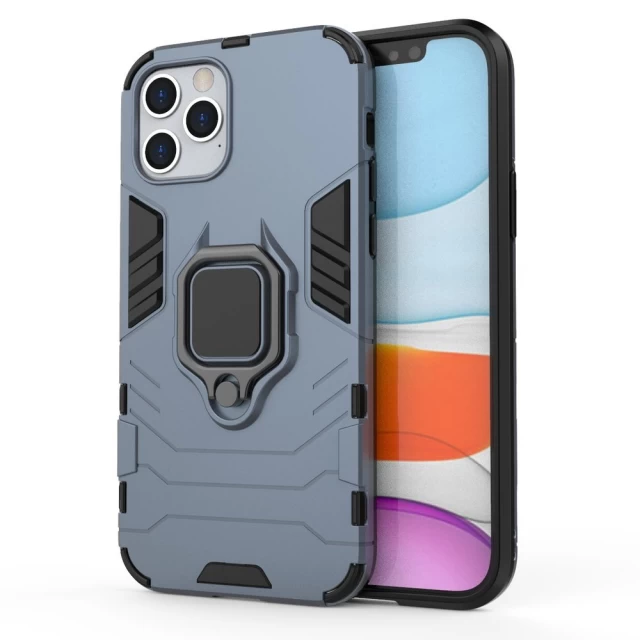 Чохол HRT Ring Armor для iPhone 12 | 12 Pro Blue (9111201914551)