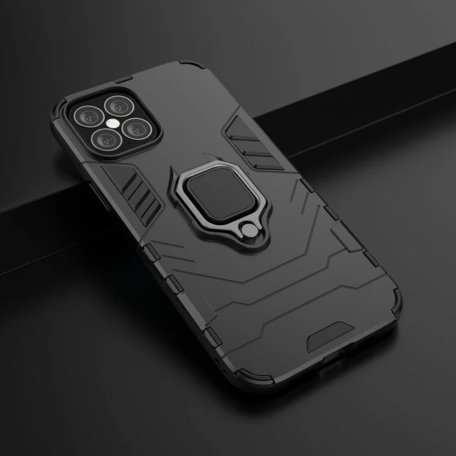 Чохол HRT Ring Armor для iPhone 12 Pro Max Black (9111201914568)