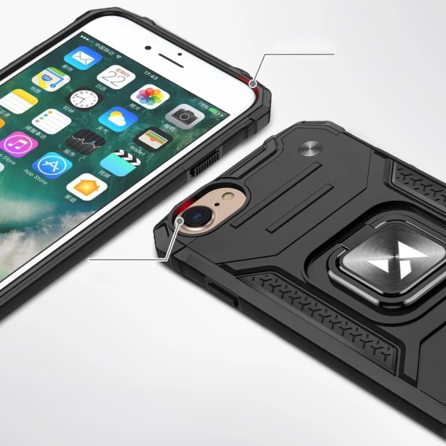 Чехол Wozinsky Ring Armor для iPhone 7 | 8 | SE 2022 | 2020 Black (9111201918788)