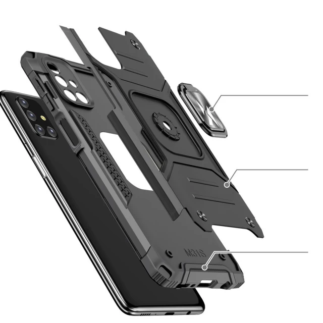 Чехол Wozinsky Ring Armor для Samsung Galaxy M31s Black (9111201919907)