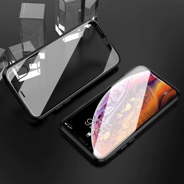 Чохол і захисне скло Wozinsky Magnetic Case 360 для iPhone 12 Pro Max Black (9111201920637)