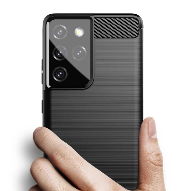 Чохол HRT Carbon для Samsung Galaxy S21 Ultra 5G Black (9111201924819)