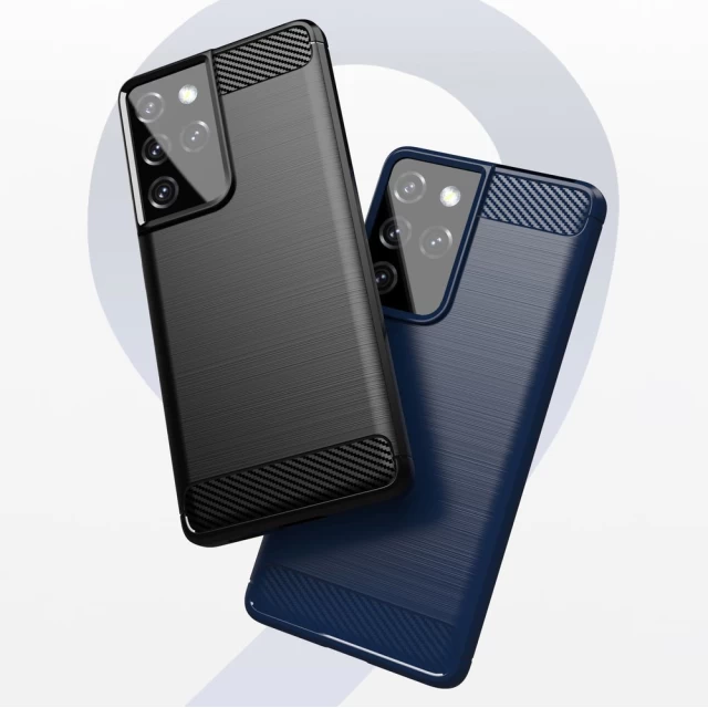 Чехол HRT Carbon для Samsung Galaxy S21 Ultra 5G Blue (9111201924826)